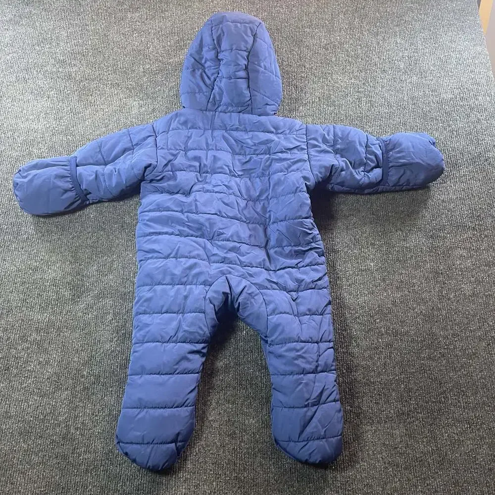 Snonook Blue Quilted Hooded Baby Snowsuit Pram 12-18 Months
